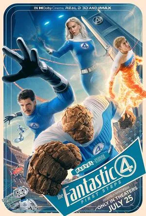 The Fantastic Four: First Steps 2025 Hindi Dual Audio PRE-HD 720p - 480p - 1080p Movie Poster