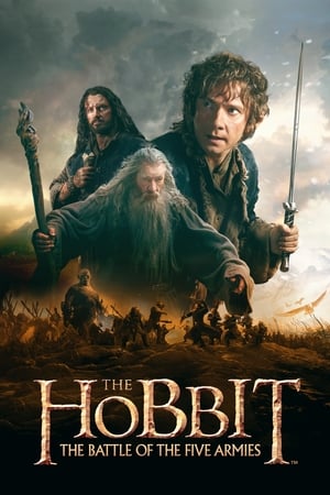 The Hobbit The Battle of the Five Armies (2014) Hindi Dual Audio Movie Hevc [200MB] BRRip Movie Poster